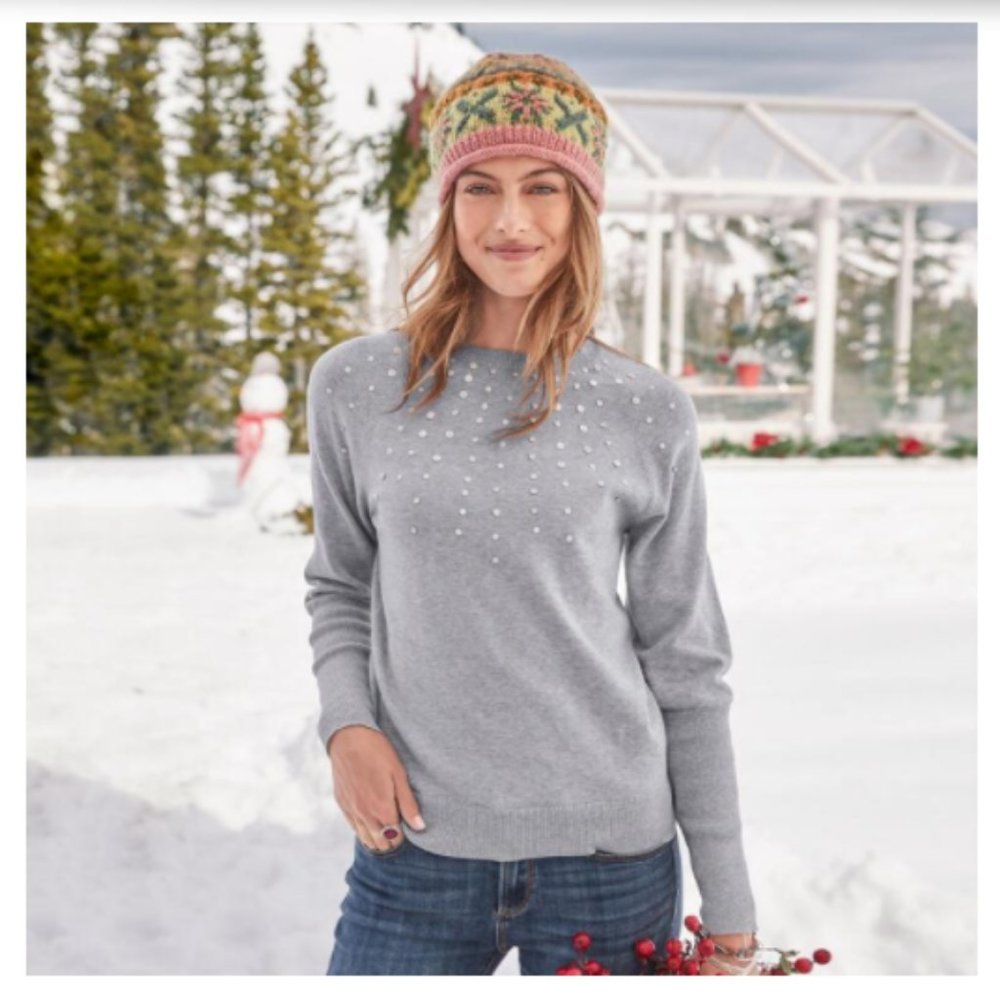 Sundance Constellation XS Gray Cotton Sweater LS